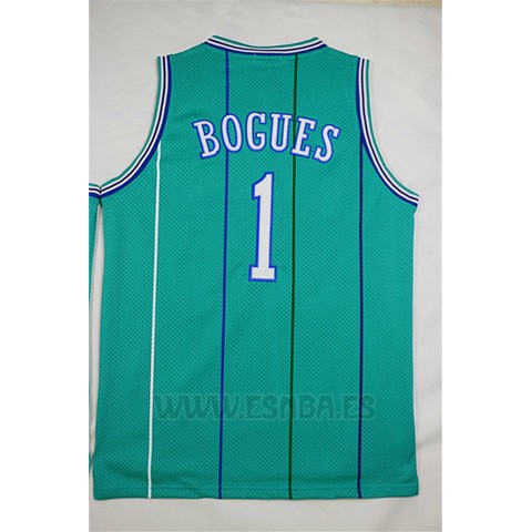Camiseta Charlotte Hornets Muggsy Bogues #1 Retro Verde